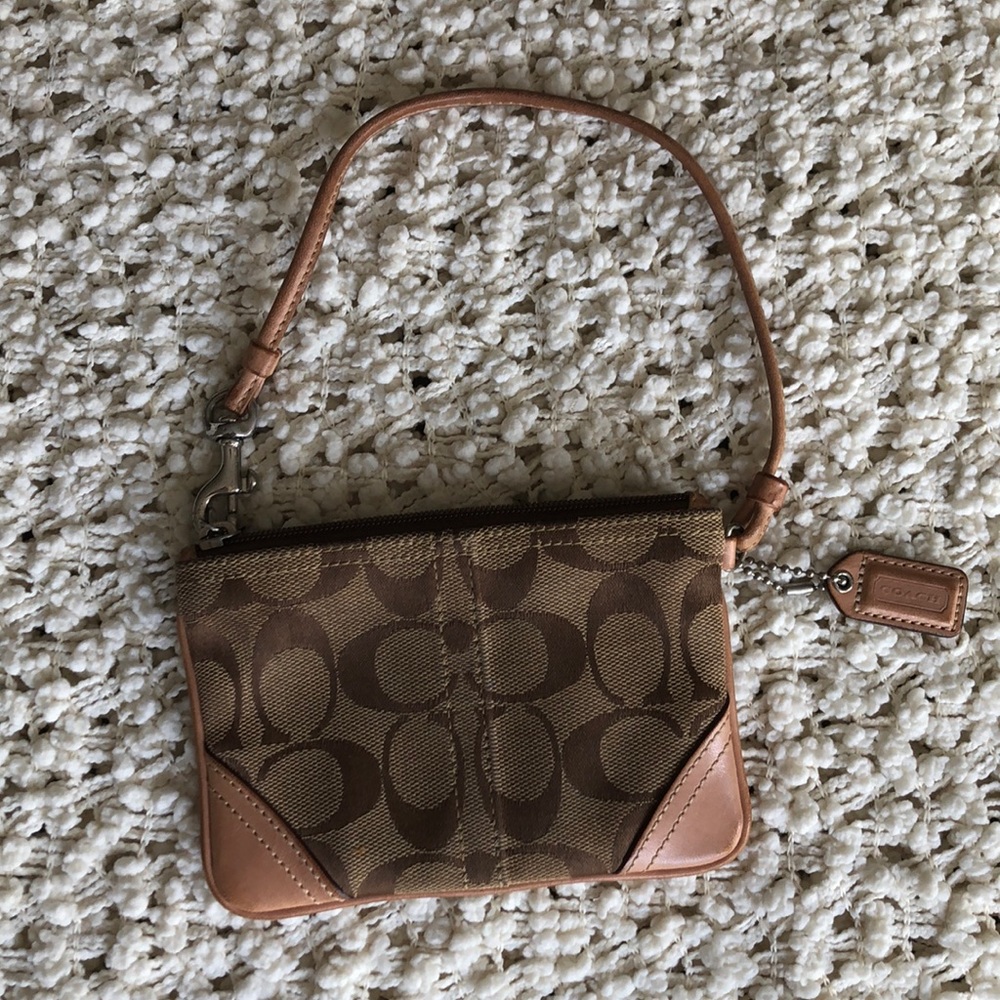 Coach zippered wristlet